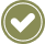 Green circle with white checkmark icon indicating confirmation