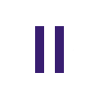 Pause icon inside a white circle with purple pause bars