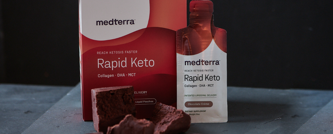 Rapid Keto Wellness product packaging with chocolate cream flavor and liquid pouches