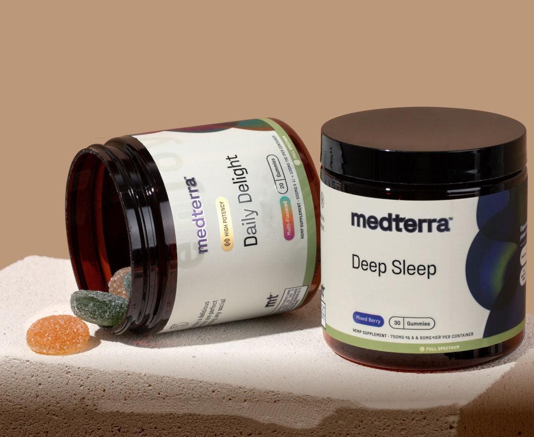 medterra Daily Delight (HIGH POTENCY 20 Gummies) and medterra Deep Sleep (Mixed Berry 30 Gummies) FULL SPECTRUM
