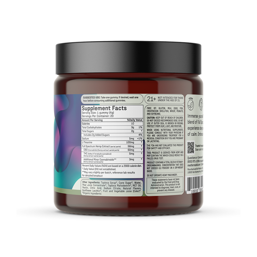 Unwind Delta 9 Thc And Cbd Unwind Gummies with CBD, THC and L-Theanine – Medterra