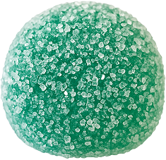 green sugar-coated gummy candy