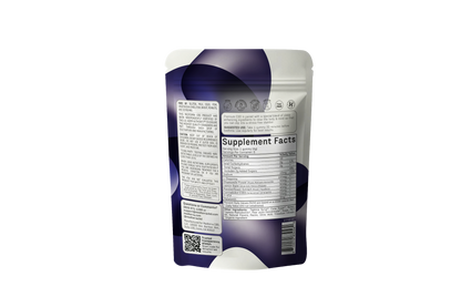 The Medterra Isolate Sleep Tight Gummies Sample Pack comes in a resealable pouch with a blue and white abstract design and detailed supplement facts and ingredient information on the back label.